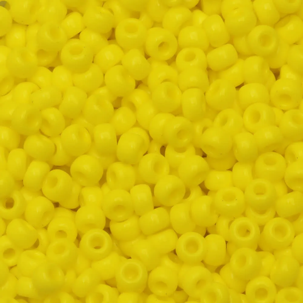 Miyuki Round Seed Beads, 8/0, #9404 Opaque Yellow (22 Gram Tube)