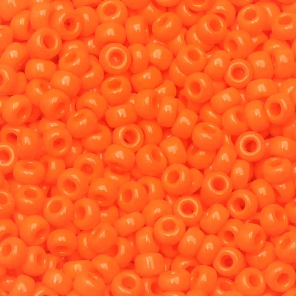 Miyuki Round Seed Beads, 8/0, #9406 Opaque Orange (22 Gram Tube)