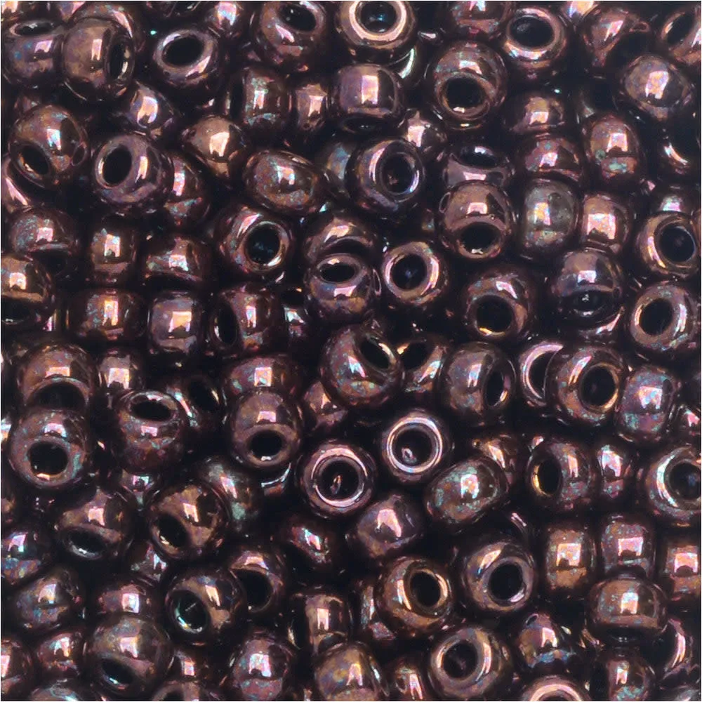 Miyuki Round Seed Beads, 8/0, #9460 Metallic Dk Raspberry (22 Gram Tube)