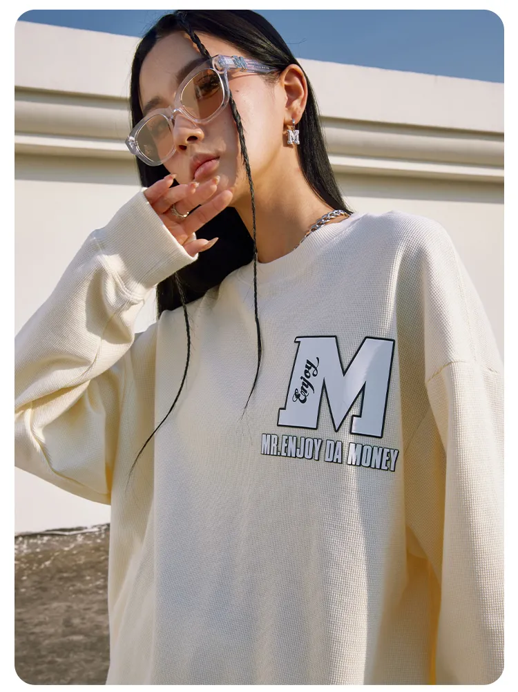 MR. ENJOY DA MONEY  |Crew Neck Unisex Street Style Cotton Oversized Logo