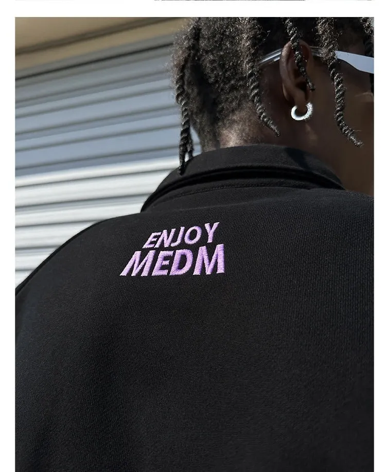 MR. ENJOY DA MONEY  |Unisex Street Style Long Sleeves Plain Oversized Logo Tops