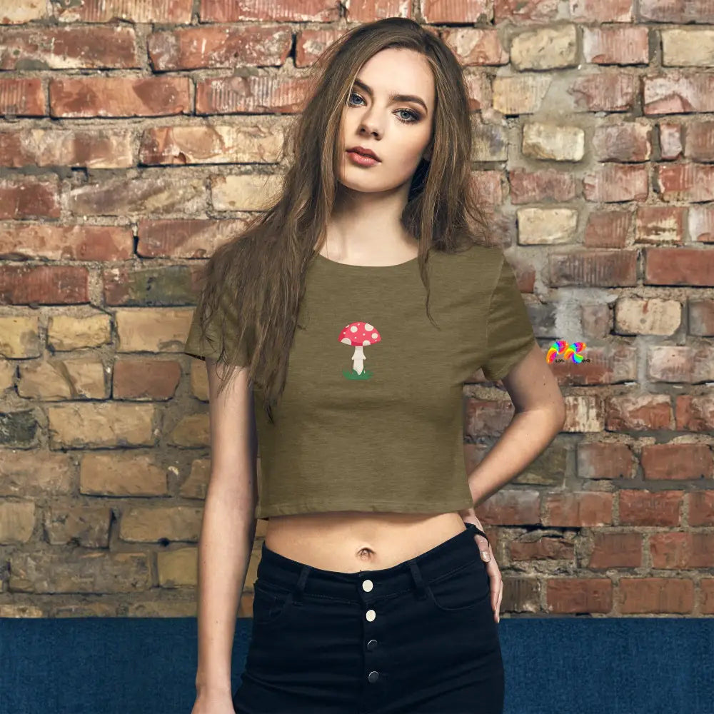 Mushroom Crop Top T-Shirt