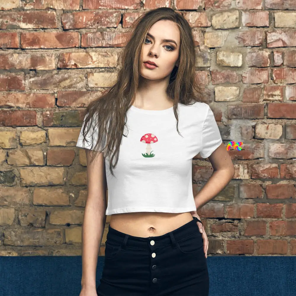 Mushroom Crop Top T-Shirt