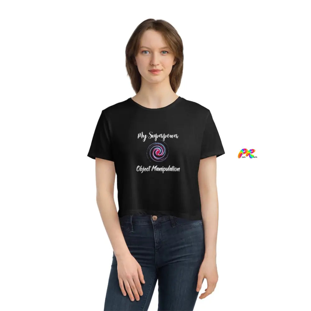 My Superpower Object Manipulation Flowy Crop T-Shirt