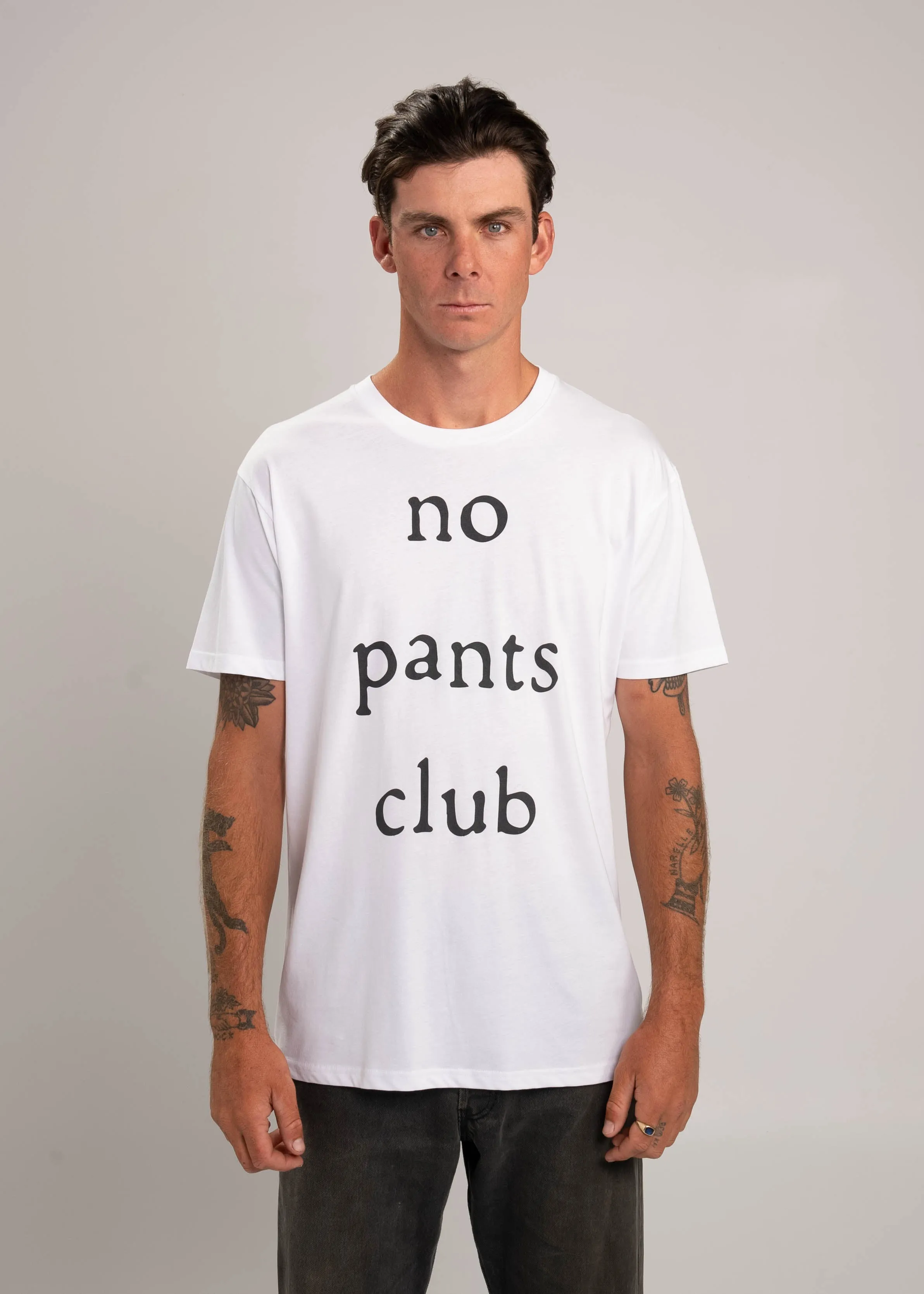 No Pants Club Large Print T-Shirt