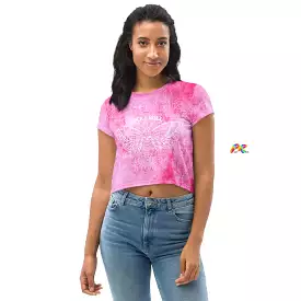 Pink Rock Goth Moth Crop T-Shirt