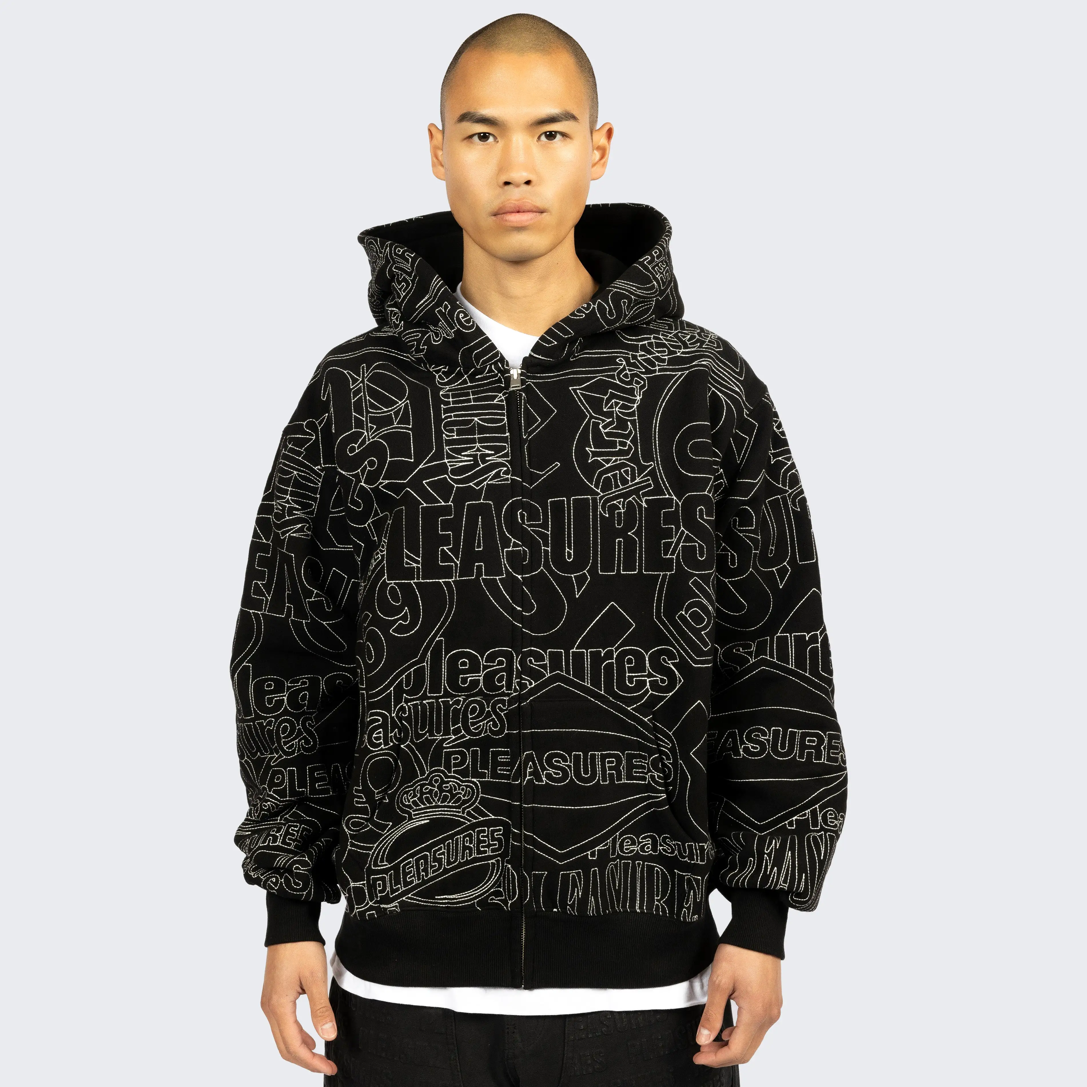 Pleasures Signal Zip Up Hoodie