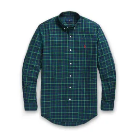 Polo Ralph Lauren - Custom Fit Plaid Poplin Shirt in Navy/Green