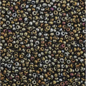 Preciosa Czech Glass, 11/0 Round Seed Bead, Opaque Brown AB (1 Tube)