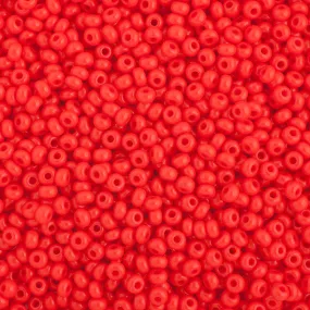 Preciosa Czech Glass, 11/0 Round Seed Bead, Opaque Light Red (1 Tube)