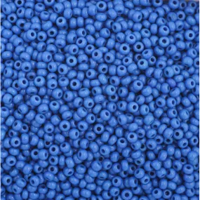 Preciosa Czech Glass, 11/0 Round Seed Bead, Opaque Medium Blue (1 Tube)