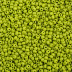 Preciosa Czech Glass, 11/0 Round Seed Bead, Opaque Olive Green (1 Tube)