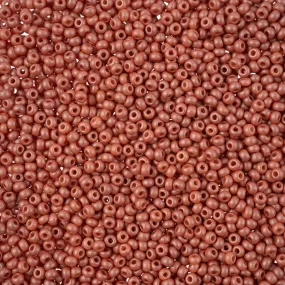 Preciosa Czech Glass, 11/0 Round Seed Bead, PermaLux Dyed Chalk Light Brown (1 Tube)