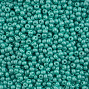 Preciosa Czech Glass, 6/0 Round Pony Seed Bead, PermaLux Dyed Chalk Mint (1 Tube)