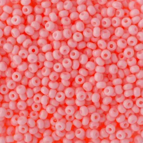 Preciosa Czech Glass, 8/0 Round Seed Bead, Dyed Chalk Pink SOLGEL (1 Tube)