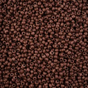 Preciosa Czech Glass, 8/0 Round Seed Bead, Terra Intensive Dark Brown (1 Tube)