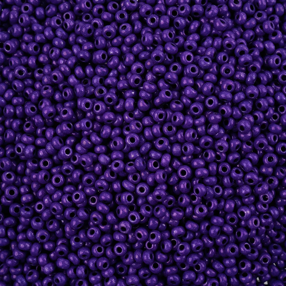 Preciosa Czech Glass, 8/0 Round Seed Bead, Terra Intensive Purple (1 Tube)