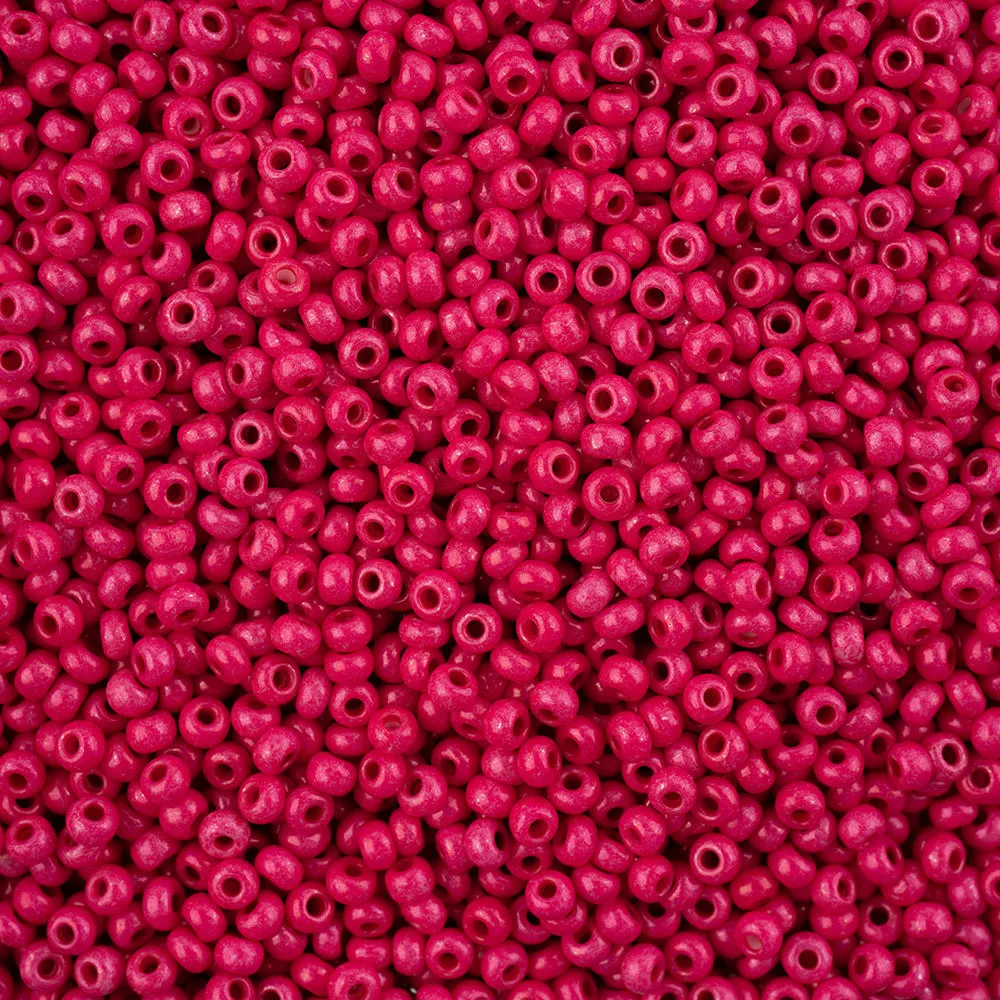 Preciosa Czech Glass, 8/0 Round Seed Bead, Terra Intensive Rose (1 Tube)