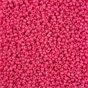 Preciosa Czech Glass, 8/0 Round Seed Bead, Terra Intensive Rose - Matte (1 Tube)