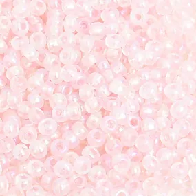 Preciosa Czech Glass, 8/0 Round Seed Bead, Transparent Light Pink (1 Tube)