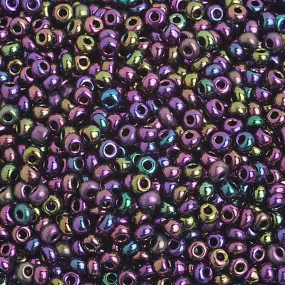 Preciosa Czech Glass, 8/0 Seed Bead, Opaque Iris Purple (1 Tube)