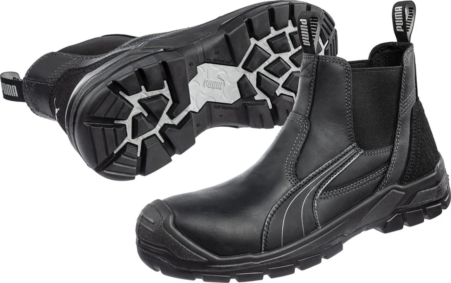 Puma Safety Mens Tanami Soft Toe Mid EH WP Black Leather Work Boots