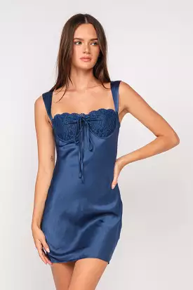 Satin Lace Bustier Dress