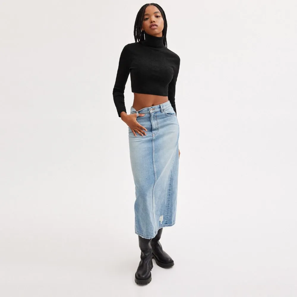 SIGNATURE KNIT CROPPED TURTLENECK