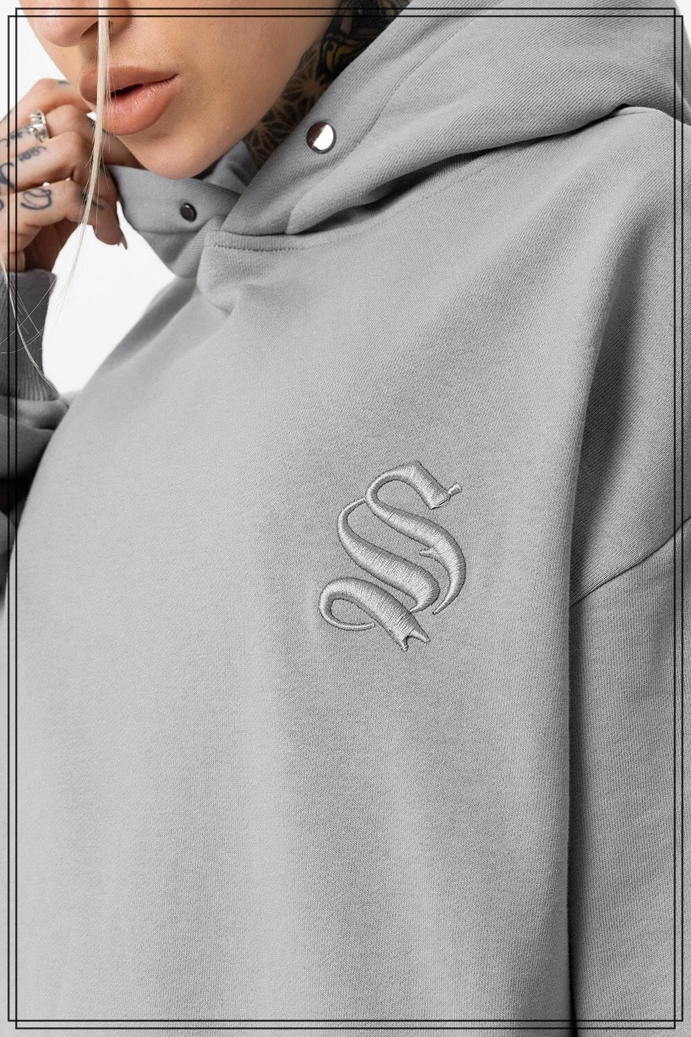 SINNERS ATTIRE  |Rib Street Style Long Sleeves Plain Cotton Oversized Logo