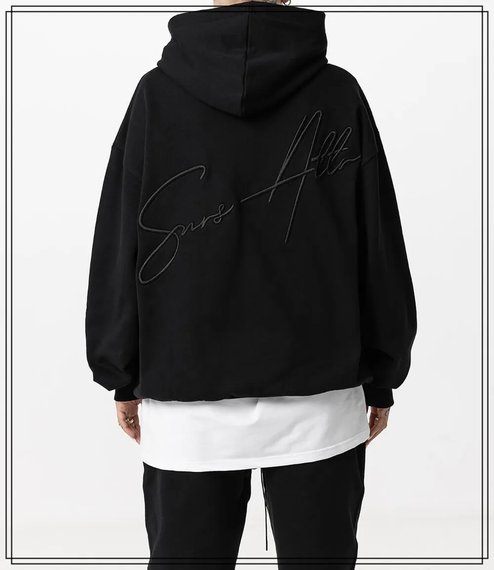 SINNERS ATTIRE  |Rib Street Style Long Sleeves Plain Cotton Oversized Logo