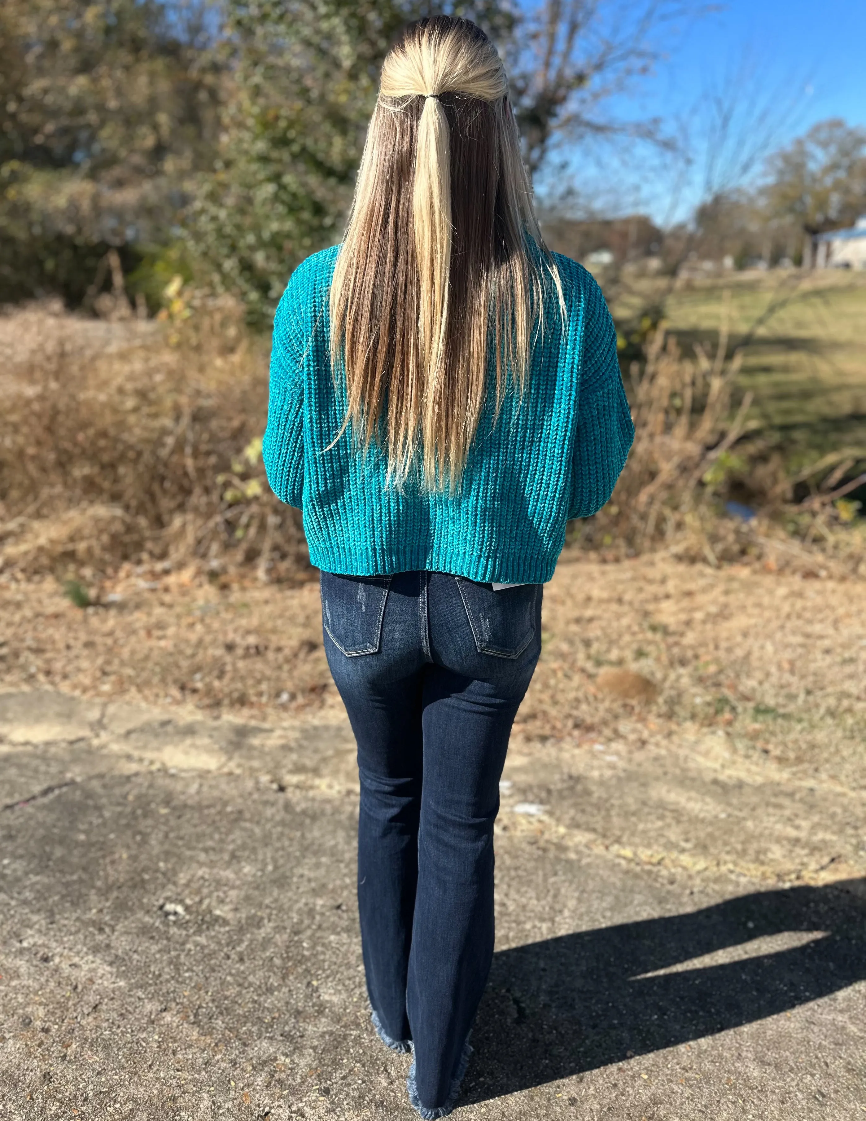 Something To Talk About Turtleneck Sweater Light Teal