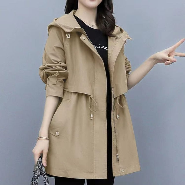 Stay fashionable and sophisticated with mid-length trench coats