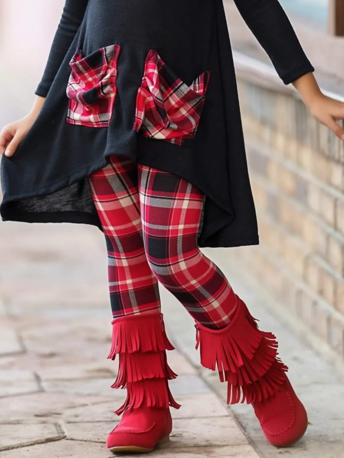 Suede Tiered Fringe Boots By Liv and Mia