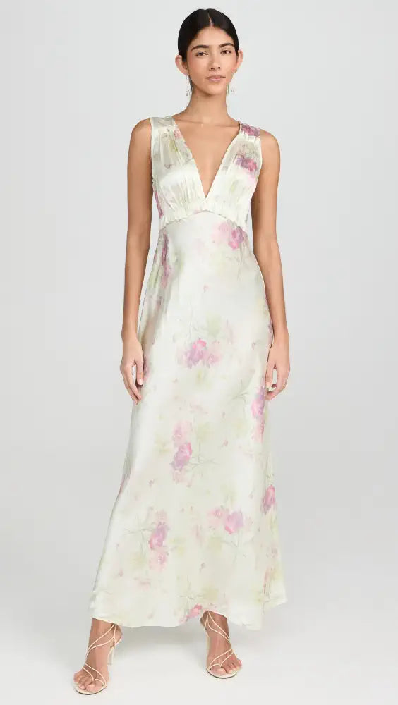 Suniva Silk Charmeuse Slip Dress