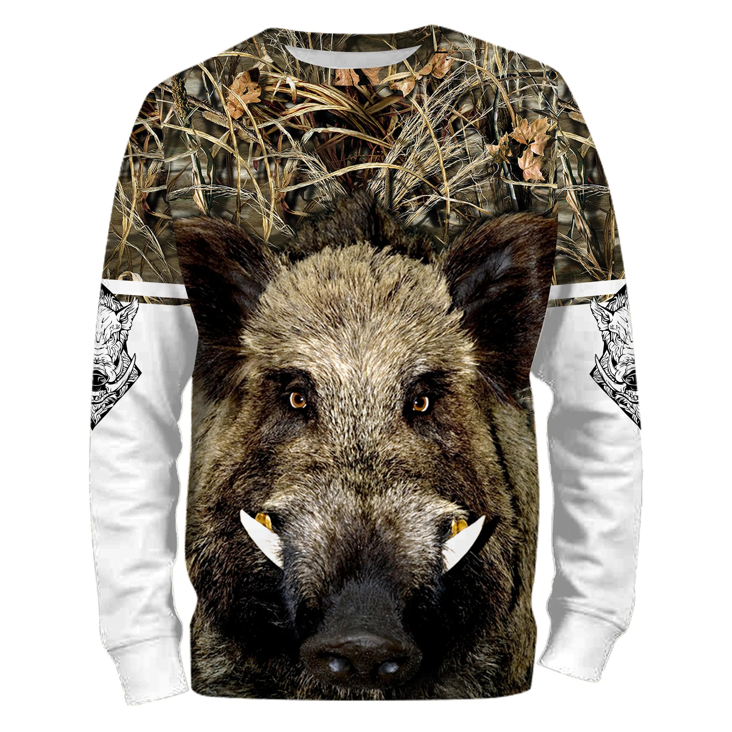 T-shirt Chasse Du Sanglier, Camouflage Chasse, Cadeau Original Chasseurs - CT12082219