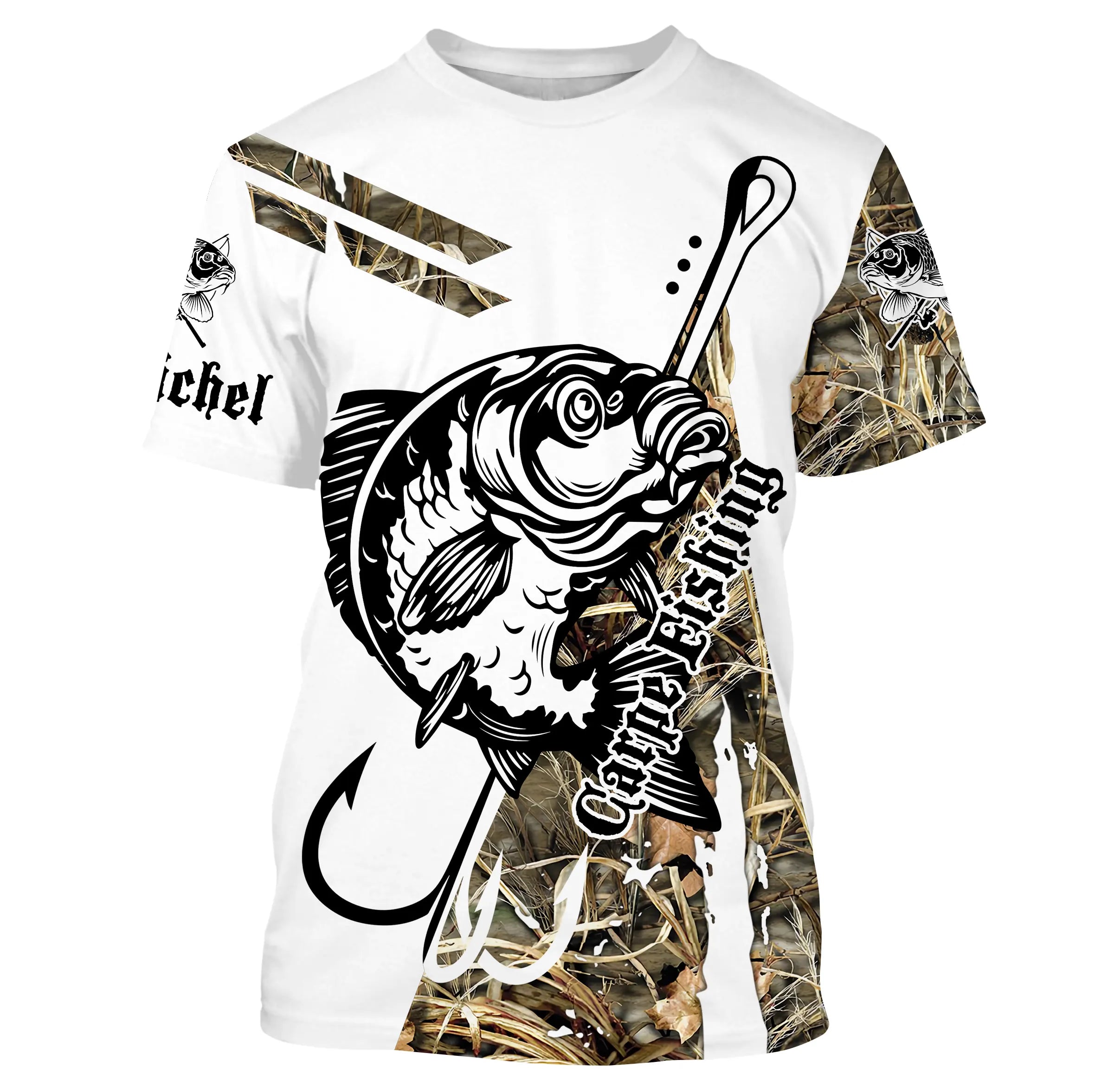 T-shirt Personnalisé Camouflage Pêche De La Carpe, Cadeau Original Pêcheur - CT28072215