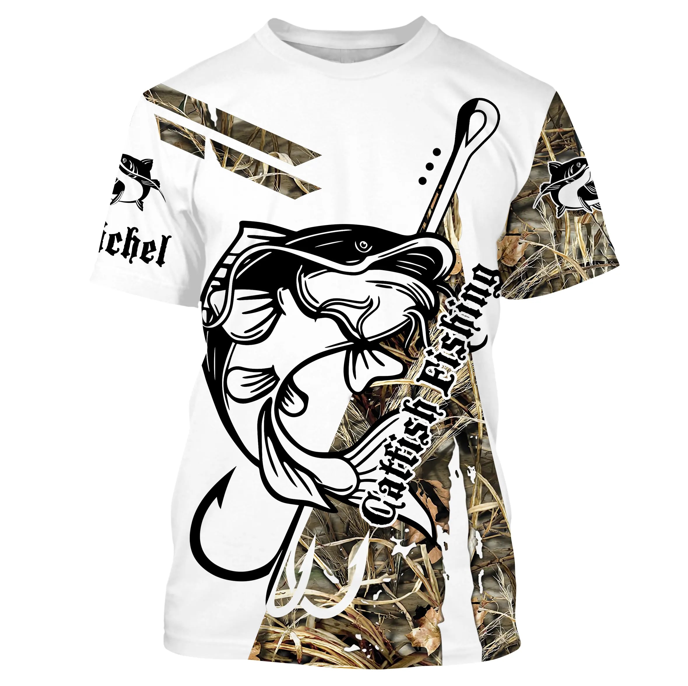 T-shirt Personnalisé Camouflage Pêche Du Silure, Cadeau Original Pêcheur - CT28072220