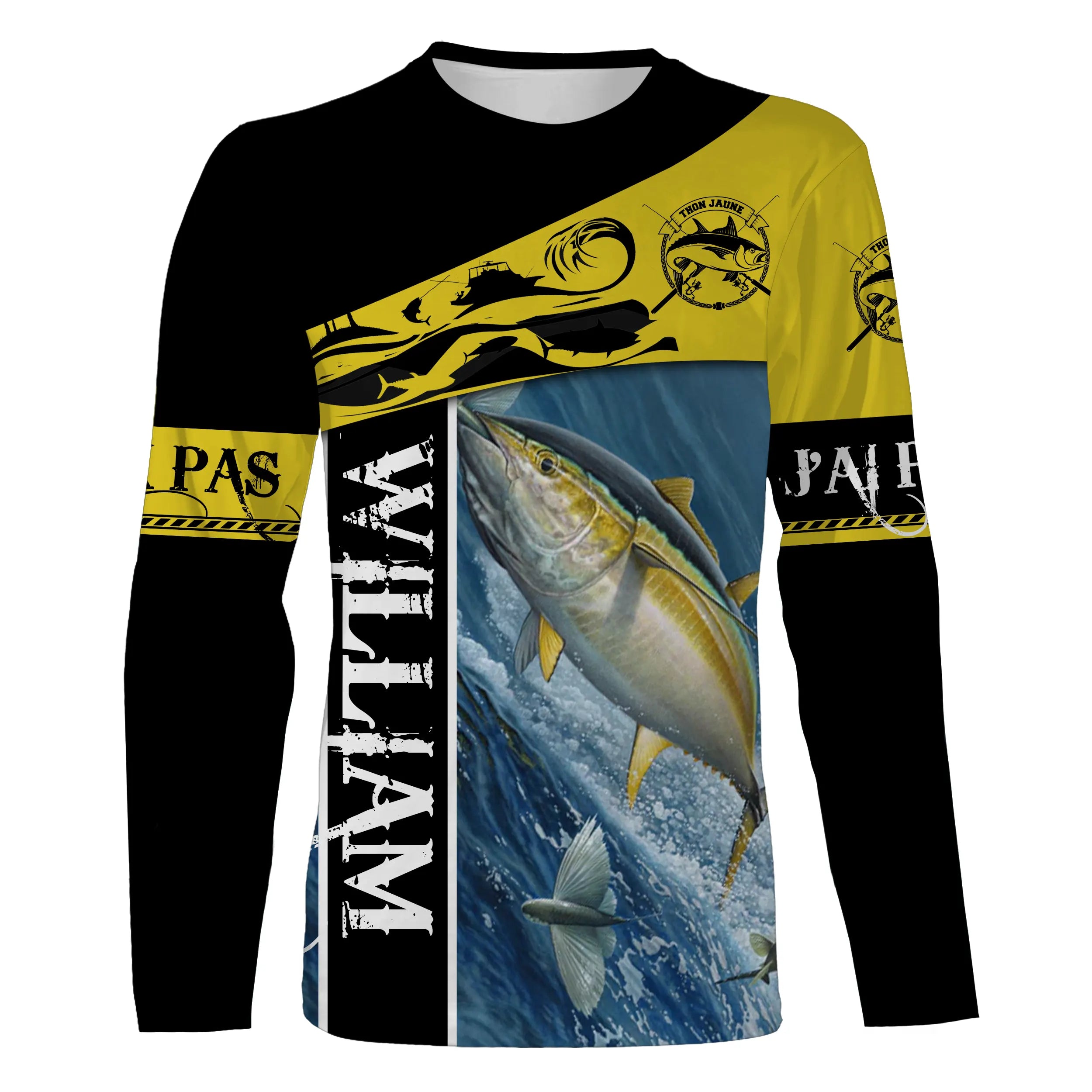 T-shirt Personnalisé Pêche Du Thon Jaune, Pêche En Mer - CT13082224