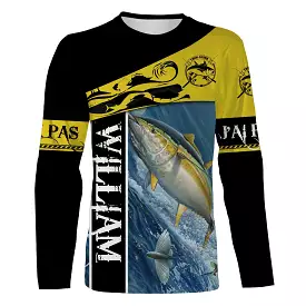 T-shirt Personnalisé Pêche Du Thon Jaune, Pêche En Mer - CT13082224