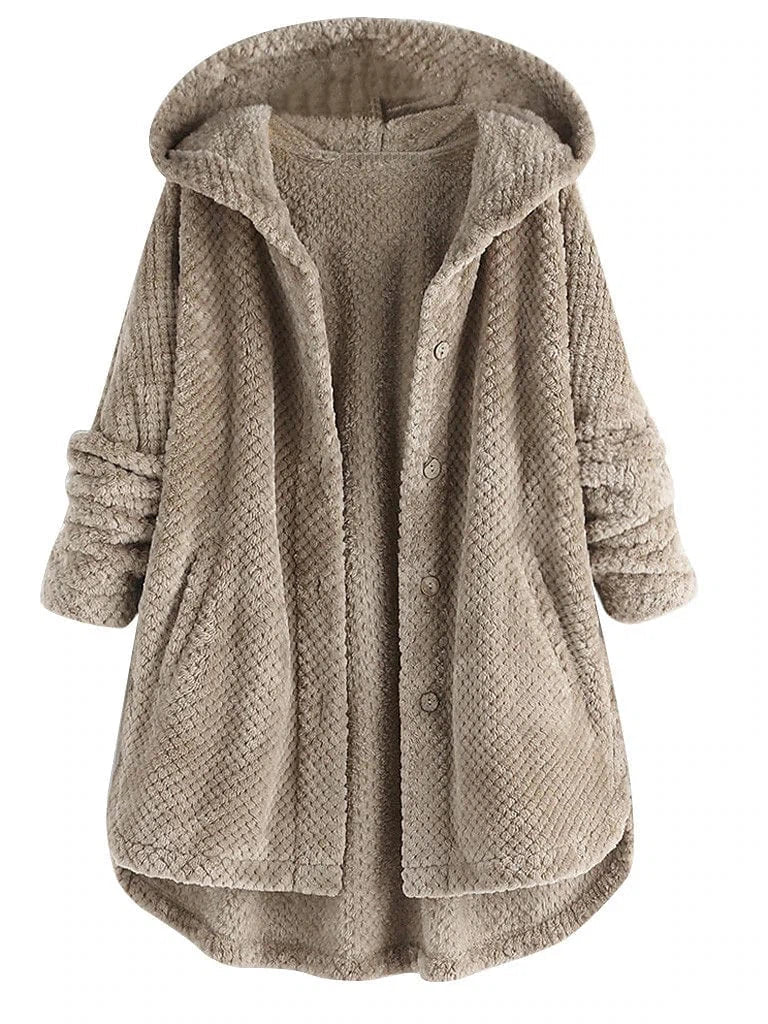 Teddy Coat with Hood: Women's Sherpa Jacket for Fall and Winter