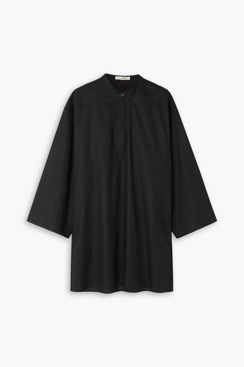 The Row  |V-Neck Cropped Plain Cotton Oversized Tunics