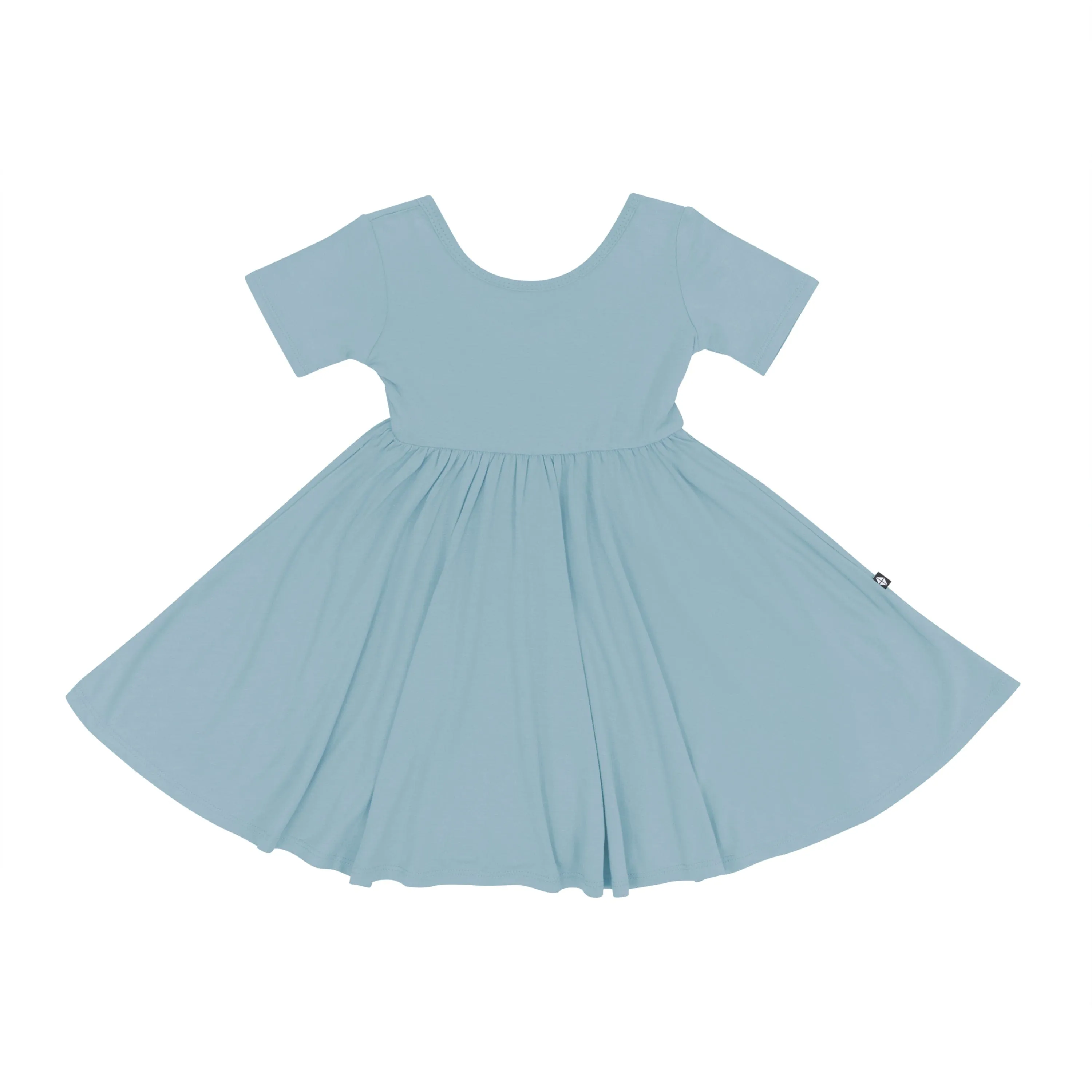 Twirl Dress in Dusty Blue