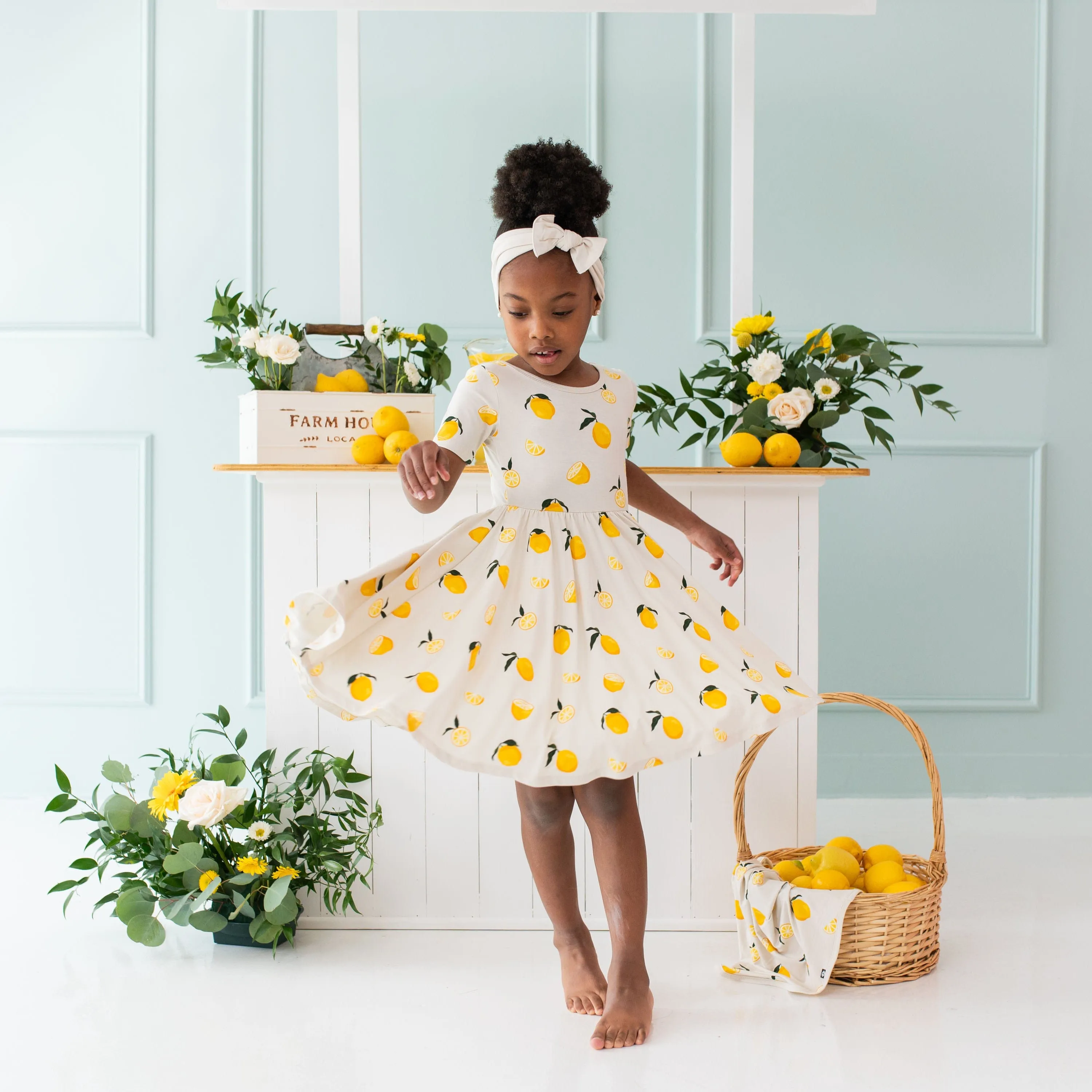 Twirl Dress in Lemon