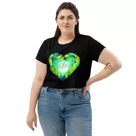 Vibe Heart Crop Flowy T-Shirt