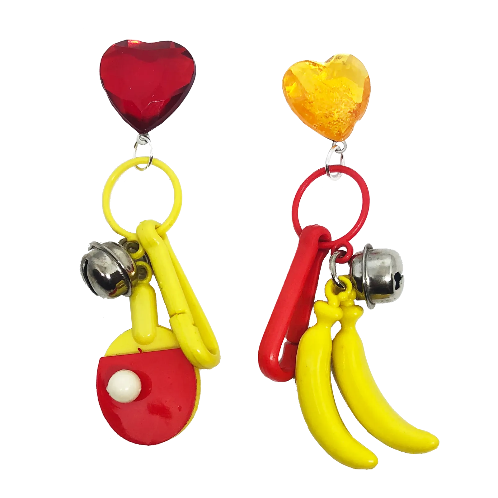 Vintage Banana Pong Charm Earrings