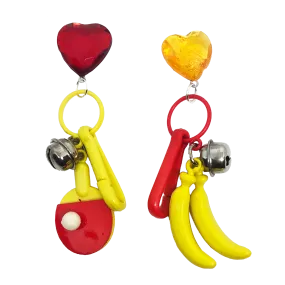 Vintage Banana Pong Charm Earrings