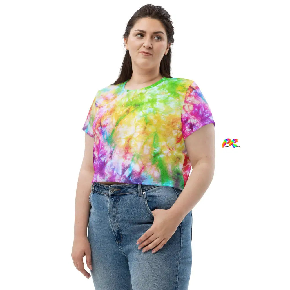 Vivid Tie-dye Crop T-Shirt