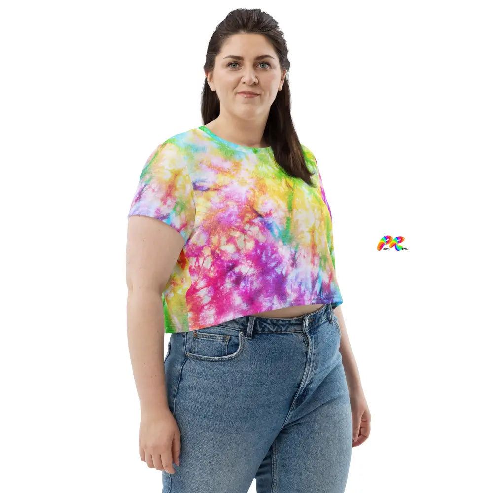 Vivid Tie-dye Crop T-Shirt