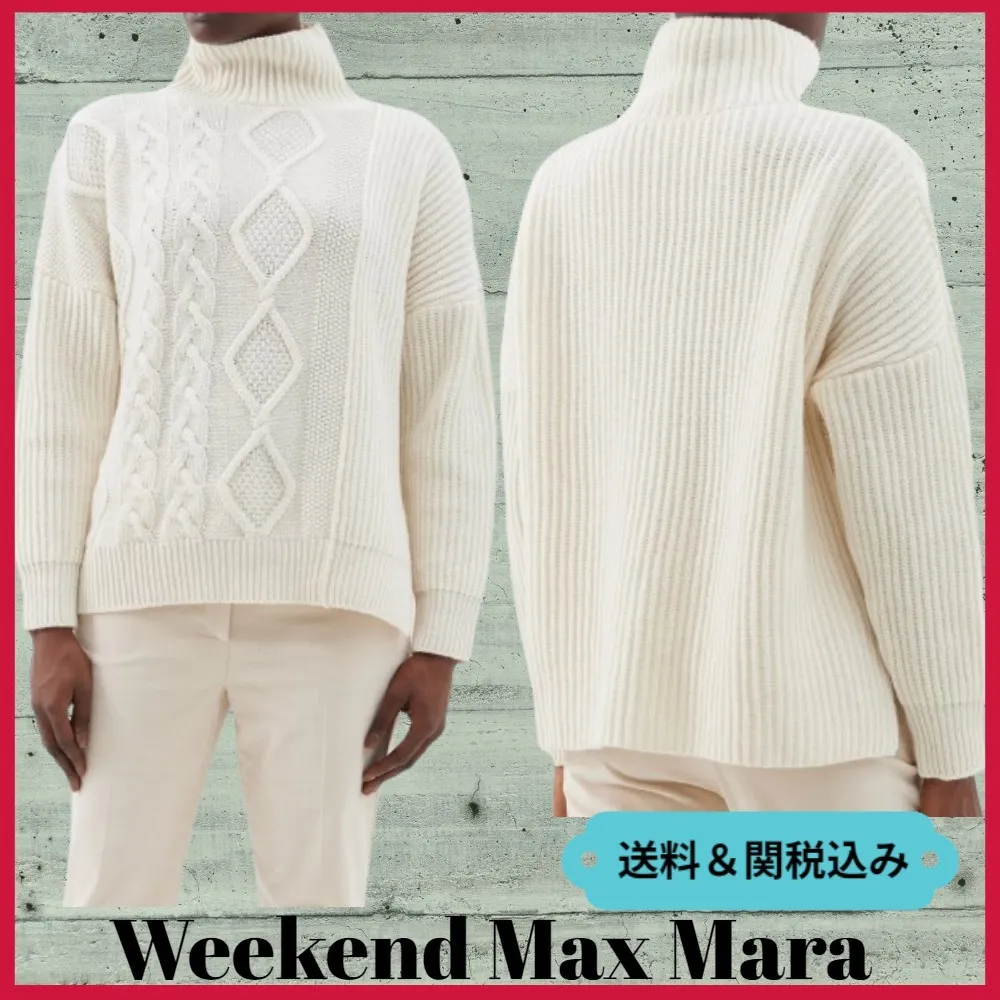 Weekend Max Mara  |Casual Style Unisex Wool Street Style Long Sleeves High-Neck