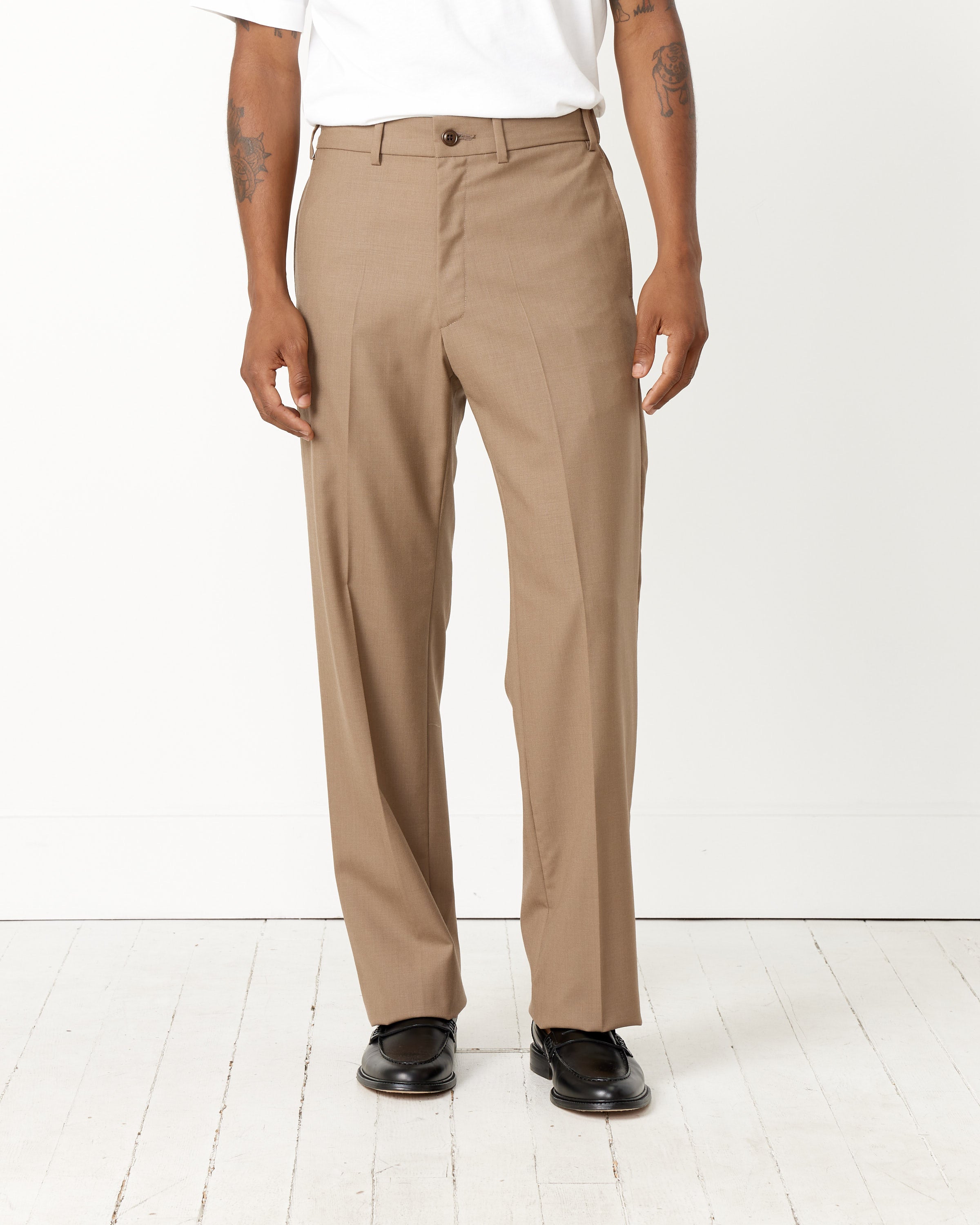 West Coast Tropical Wool Pant in Khaki